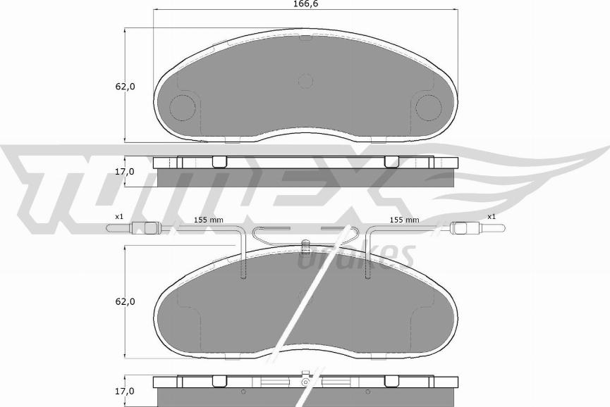 TOMEX brakes TX 15-18 - Гальмівні колодки, дискові гальма autocars.com.ua