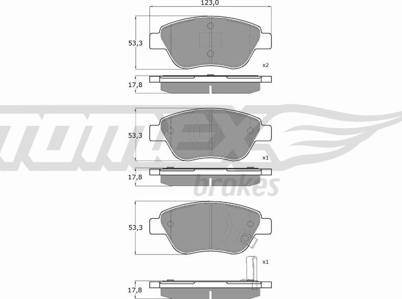 TOMEX brakes TX 15-20 - Тормозные колодки, дисковые, комплект autodnr.net