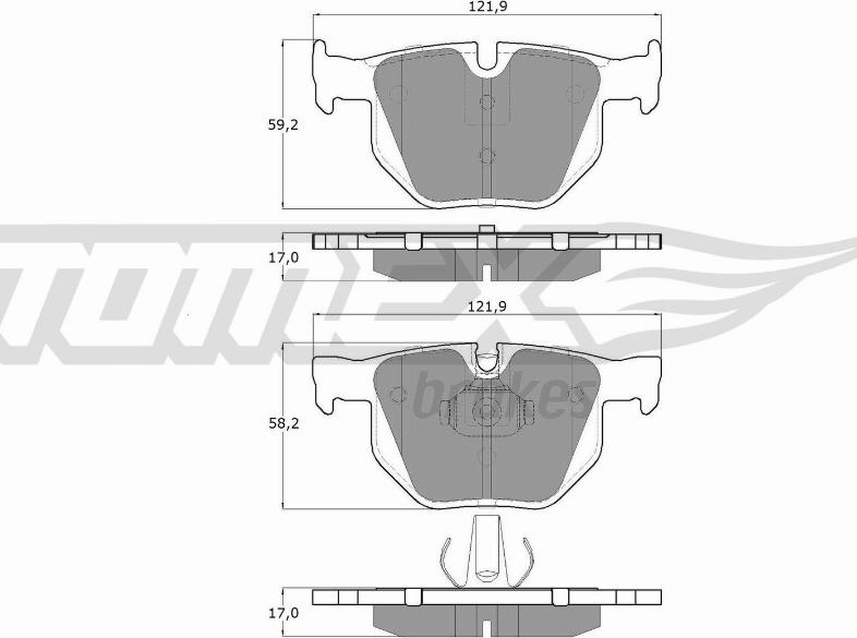 TOMEX brakes TX 15-24 - Гальмівні колодки, дискові гальма autocars.com.ua