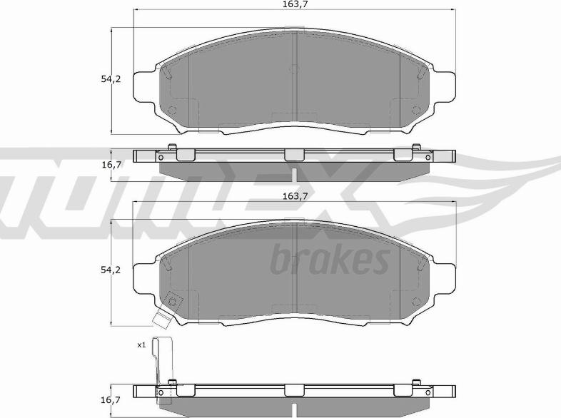 TOMEX brakes TX 15-28 - Гальмівні колодки, дискові гальма autocars.com.ua