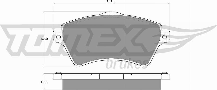 TOMEX brakes TX 15-39 - Гальмівні колодки, дискові гальма autocars.com.ua