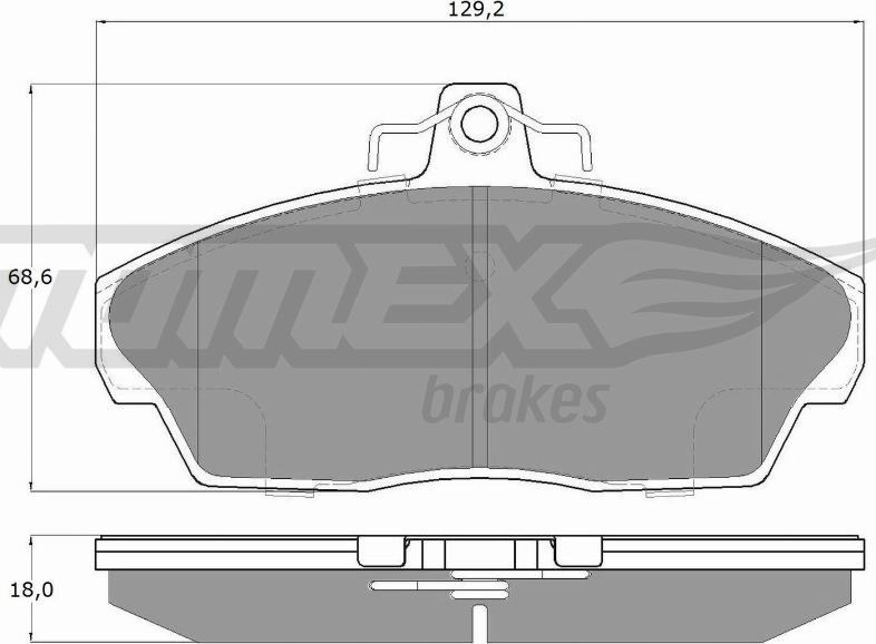 TOMEX brakes TX 15-40 - Гальмівні колодки, дискові гальма autocars.com.ua