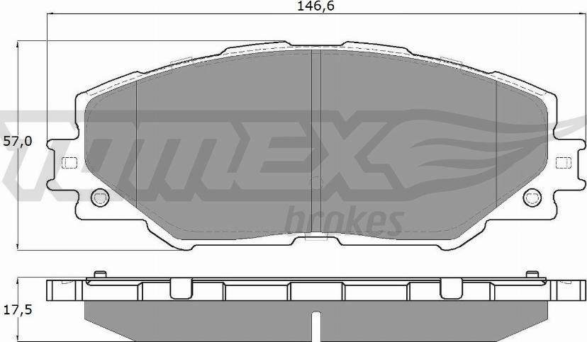 TOMEX brakes TX 15-41 - Гальмівні колодки, дискові гальма autocars.com.ua