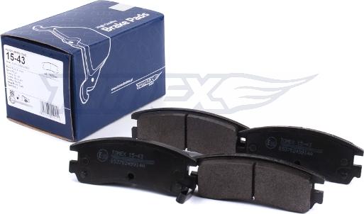 TOMEX brakes TX 15-43 - Гальмівні колодки, дискові гальма autocars.com.ua