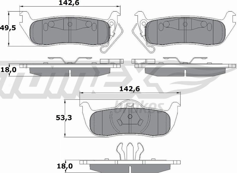 TOMEX brakes TX 15-48 - Гальмівні колодки, дискові гальма autocars.com.ua