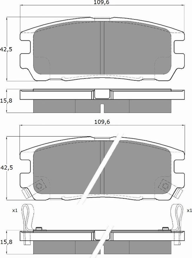 TOMEX brakes TX 15-55 - Гальмівні колодки, дискові гальма autocars.com.ua