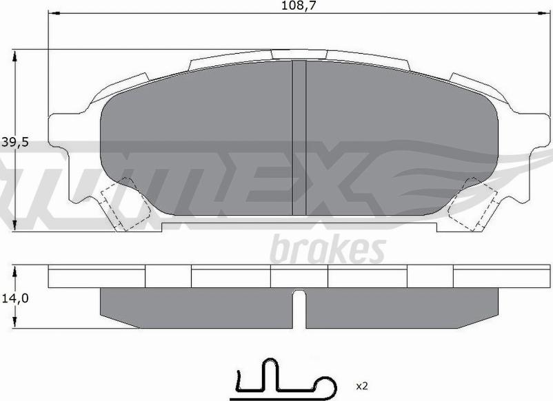 TOMEX brakes TX 15-60 - Гальмівні колодки, дискові гальма autocars.com.ua