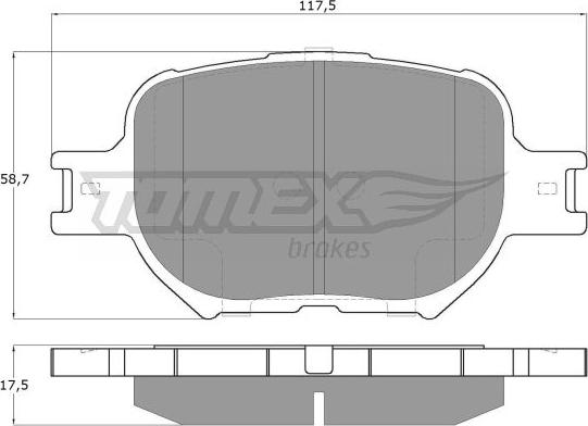 TOMEX brakes TX 15-62 - Гальмівні колодки, дискові гальма autocars.com.ua