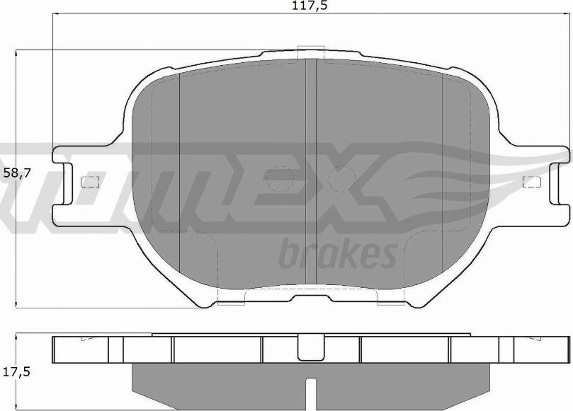 TOMEX brakes TX 15-62 - Гальмівні колодки, дискові гальма autocars.com.ua