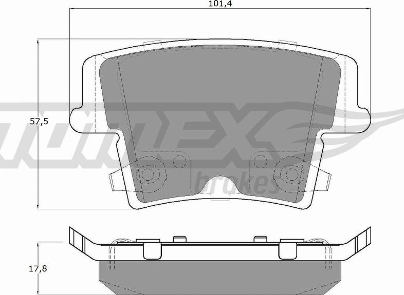 TOMEX brakes TX 15-72 - Гальмівні колодки, дискові гальма autocars.com.ua