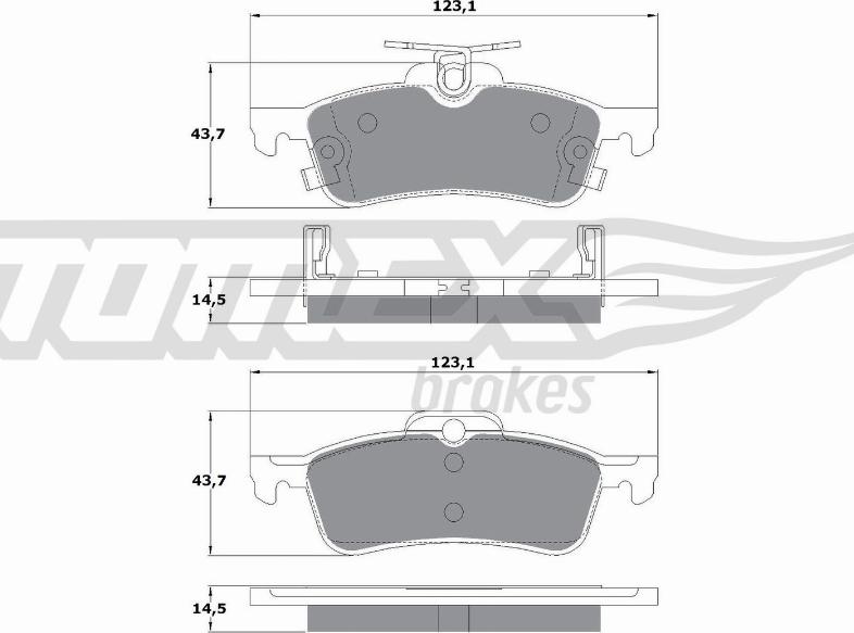 TOMEX brakes TX 15-79 - Гальмівні колодки, дискові гальма autocars.com.ua
