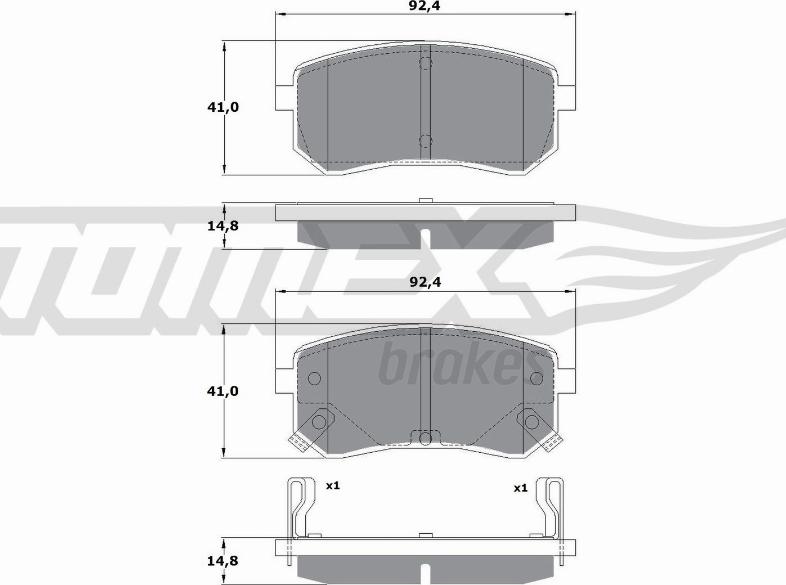 TOMEX brakes TX 15-80 - Гальмівні колодки, дискові гальма autocars.com.ua