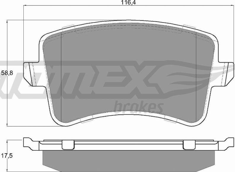 TOMEX brakes TX 15-81 - Гальмівні колодки, дискові гальма autocars.com.ua