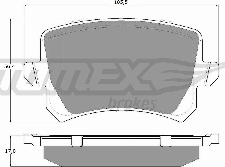 TOMEX brakes TX 15-83 - Гальмівні колодки, дискові гальма autocars.com.ua