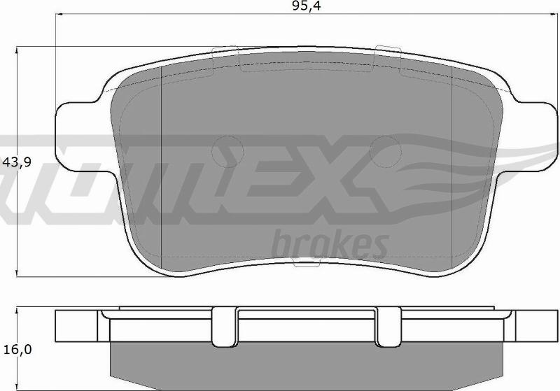 TOMEX brakes TX 15-85 - Гальмівні колодки, дискові гальма autocars.com.ua