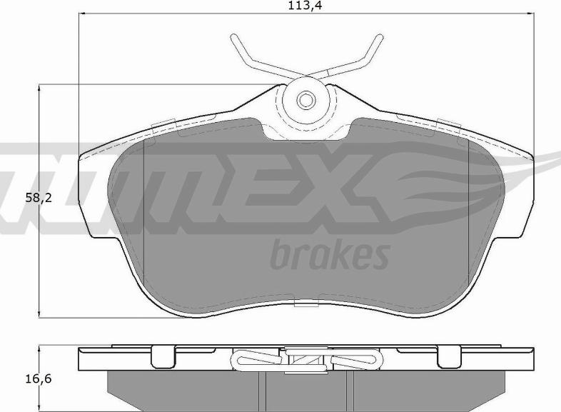 TOMEX brakes TX 15-94 - Тормозные колодки, дисковые, комплект autodnr.net