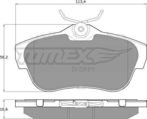 TOMEX brakes TX 15-94 - Тормозные колодки, дисковые, комплект autodnr.net