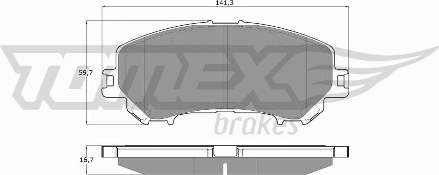 TOMEX brakes TX 15-971 - Гальмівні колодки, дискові гальма autocars.com.ua