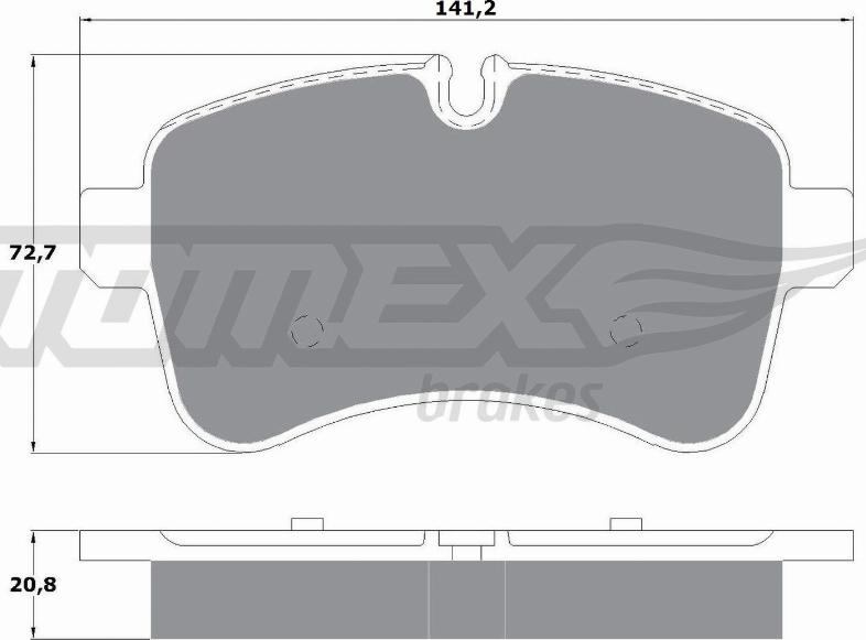 TOMEX brakes TX 16-00 - Тормозные колодки, дисковые, комплект autodnr.net