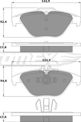 TOMEX brakes TX 16-01 - Тормозные колодки, дисковые, комплект autodnr.net