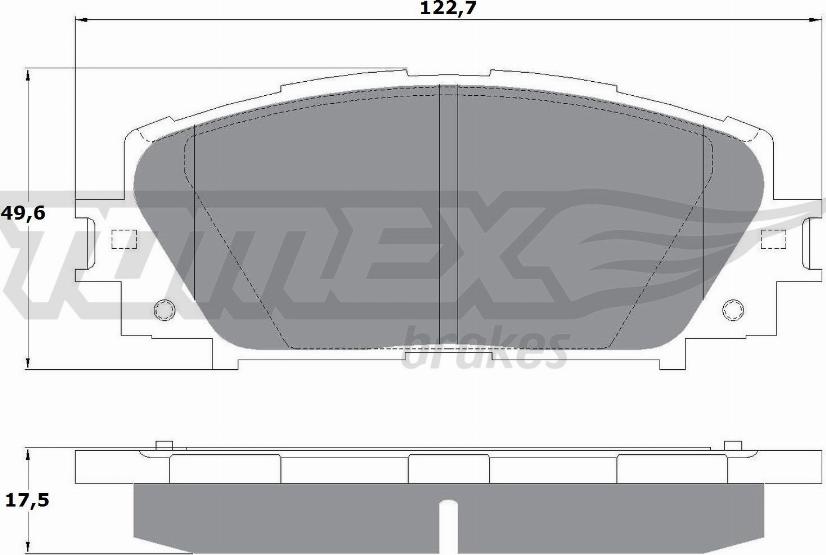 TOMEX brakes TX 16-09 - Гальмівні колодки, дискові гальма autocars.com.ua