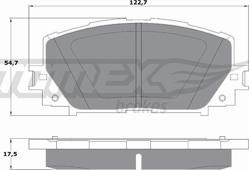 TOMEX brakes TX 16-10 - Гальмівні колодки, дискові гальма autocars.com.ua