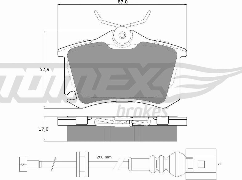 TOMEX brakes TX 16-15 - Тормозные колодки, дисковые, комплект autodnr.net