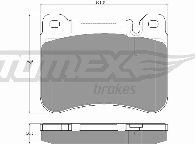 TOMEX brakes TX 16-20 - Гальмівні колодки, дискові гальма autocars.com.ua