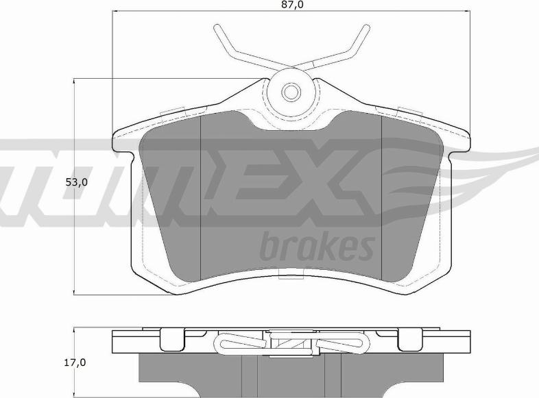 TOMEX brakes TX 16-24 - Тормозные колодки, дисковые, комплект autodnr.net