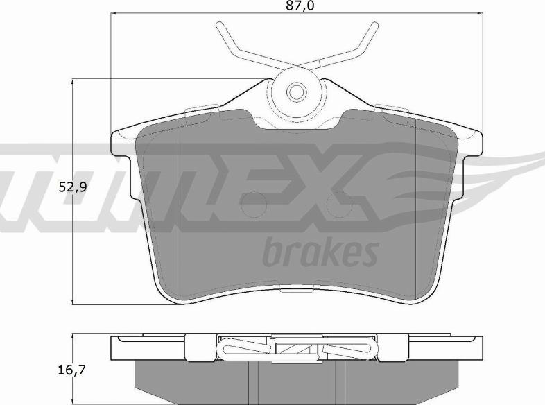 TOMEX brakes TX 16-26 - Гальмівні колодки, дискові гальма autocars.com.ua
