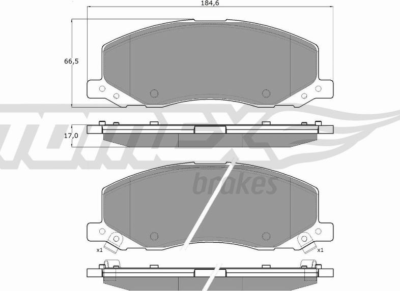 TOMEX brakes TX 16-35 - Гальмівні колодки, дискові гальма autocars.com.ua