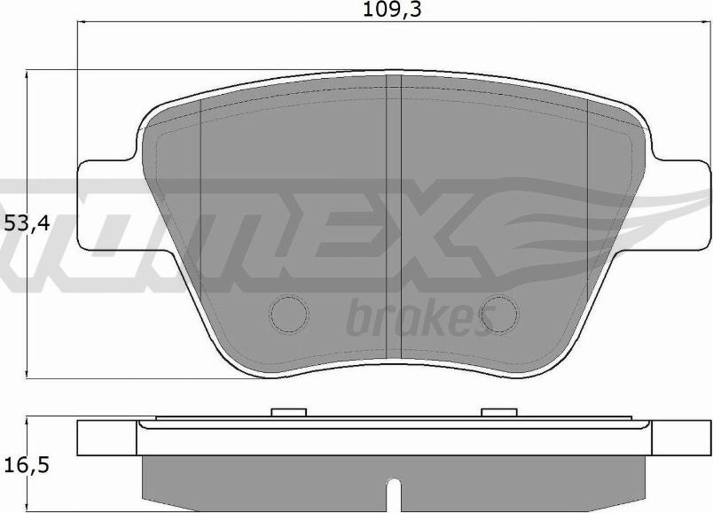 TOMEX brakes TX 16-59 - Гальмівні колодки, дискові гальма autocars.com.ua