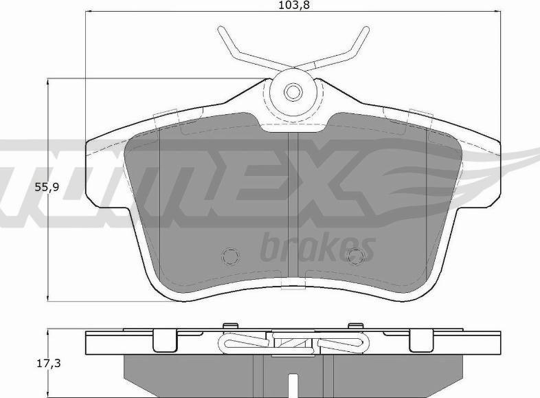 TOMEX brakes TX 16-60 - Тормозные колодки, дисковые, комплект autodnr.net