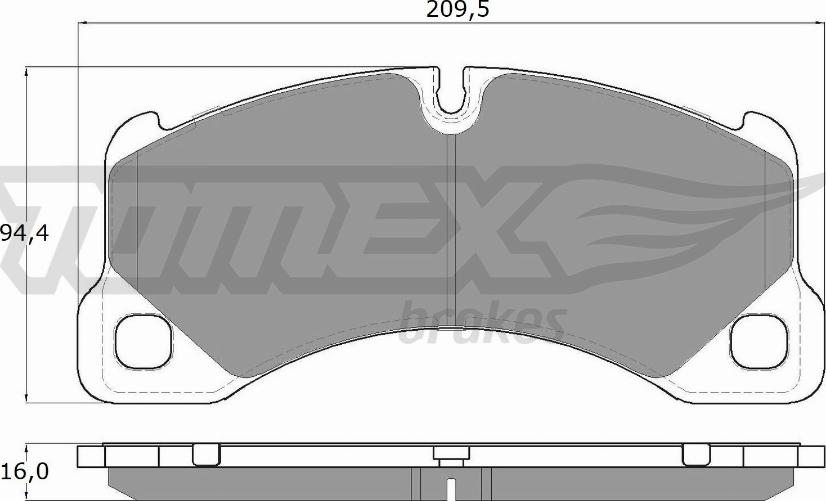 TOMEX brakes TX 16-71 - Гальмівні колодки, дискові гальма autocars.com.ua
