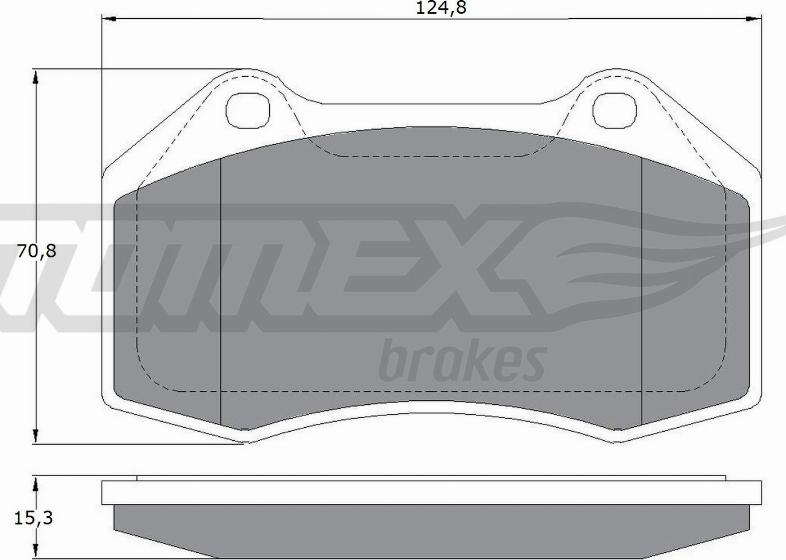 TOMEX brakes TX 16-732 - Гальмівні колодки, дискові гальма autocars.com.ua