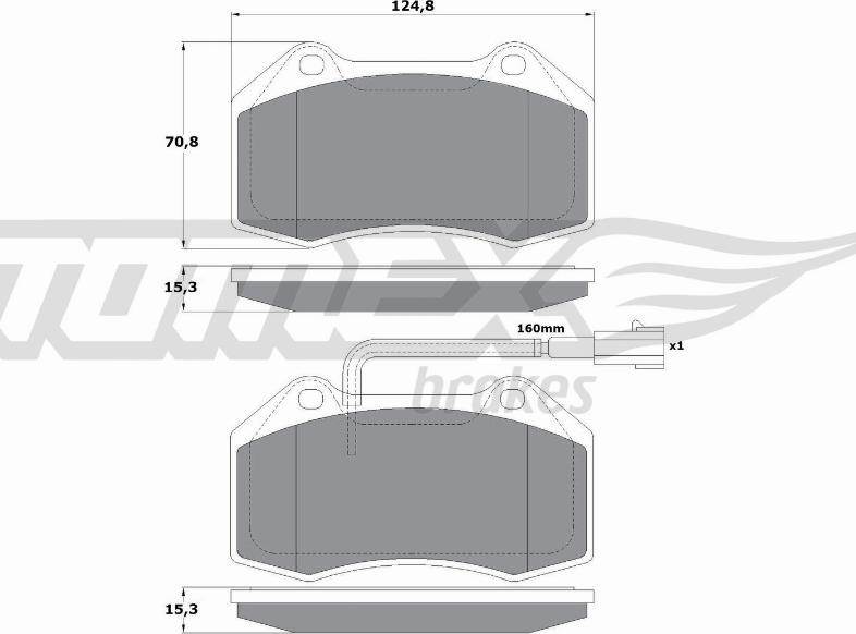 TOMEX brakes TX 16-73 - Гальмівні колодки, дискові гальма autocars.com.ua