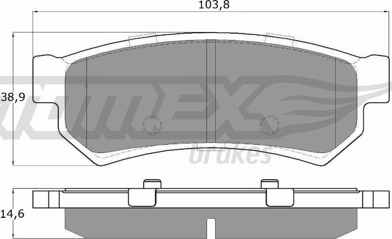 TOMEX brakes TX 16-77 - Гальмівні колодки, дискові гальма autocars.com.ua