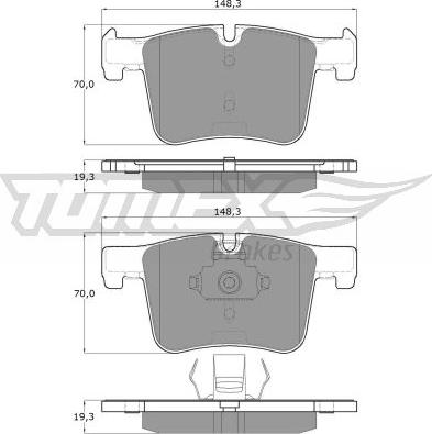 TOMEX brakes TX 16-85 - Гальмівні колодки, дискові гальма autocars.com.ua