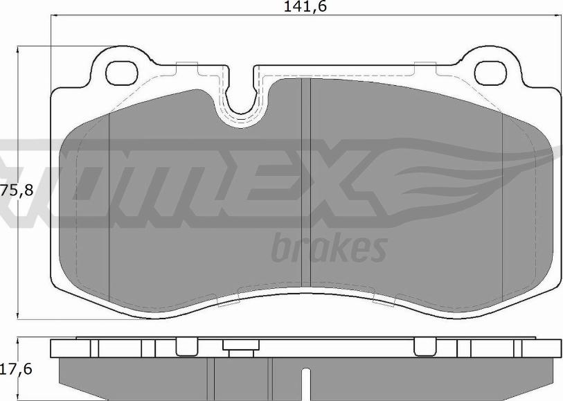 TOMEX brakes TX 16-87 - Гальмівні колодки, дискові гальма autocars.com.ua