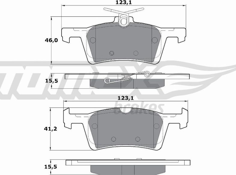 TOMEX brakes TX 17-02 - Гальмівні колодки, дискові гальма autocars.com.ua