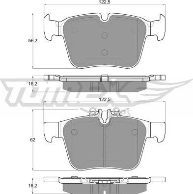 TOMEX brakes TX 17-051 - Гальмівні колодки, дискові гальма autocars.com.ua