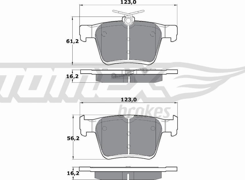 TOMEX brakes TX 17-05 - Гальмівні колодки, дискові гальма autocars.com.ua