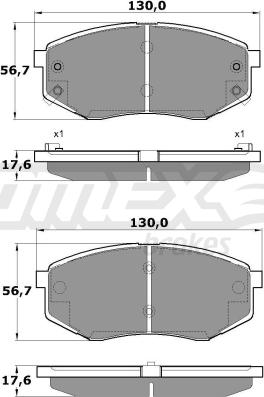 TOMEX brakes TX 17-08 - Тормозные колодки, дисковые, комплект autodnr.net