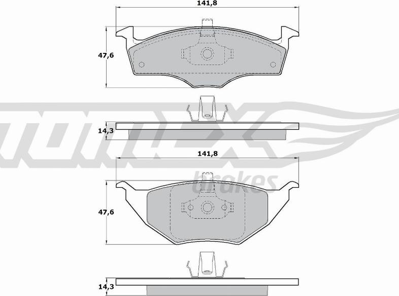 TOMEX brakes TX 17-10 - Тормозные колодки, дисковые, комплект autodnr.net