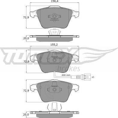 TOMEX brakes TX 17-11 - Гальмівні колодки, дискові гальма autocars.com.ua