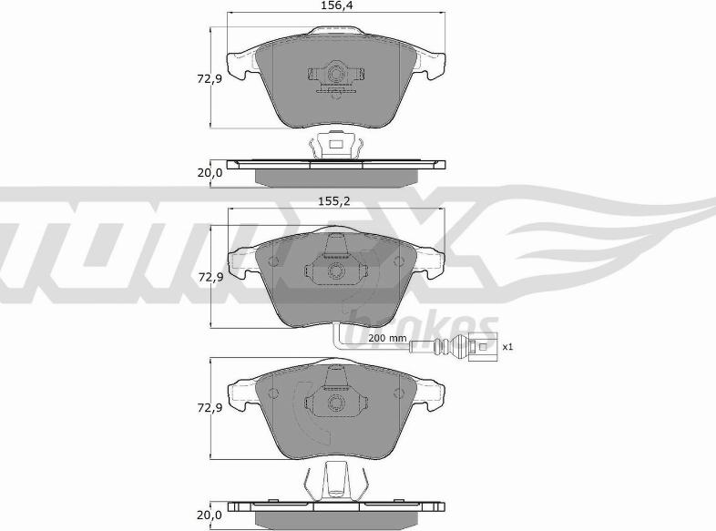 TOMEX brakes TX 17-11 - Гальмівні колодки, дискові гальма autocars.com.ua