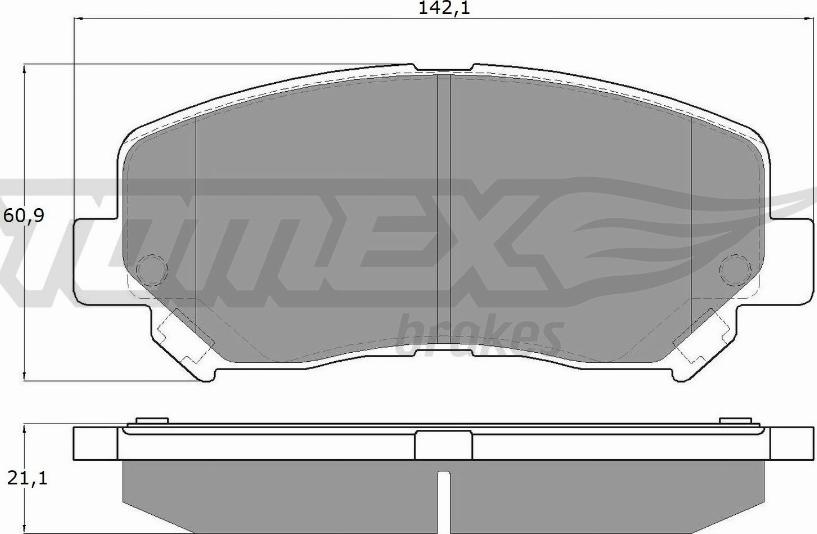 TOMEX brakes TX 17-251 - Гальмівні колодки, дискові гальма autocars.com.ua
