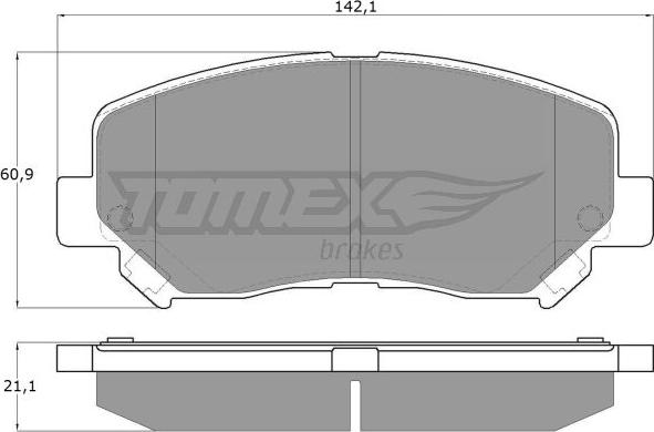 TOMEX brakes TX 17-251 - Гальмівні колодки, дискові гальма autocars.com.ua