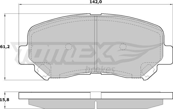 TOMEX brakes TX 17-25 - Гальмівні колодки, дискові гальма autocars.com.ua