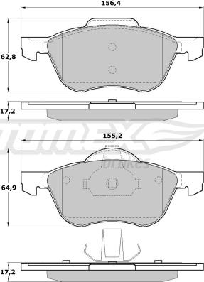 TOMEX brakes TX 17-27 - Гальмівні колодки, дискові гальма autocars.com.ua